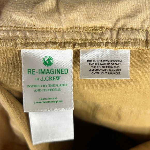 J. Crew 28P Petite 9" Billie Demi Boot Crop Honey Brown Garment Dyed Jean *FLAW - Picture 7 of 12